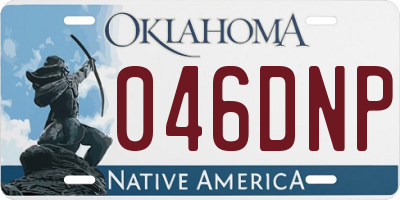 OK license plate 046DNP