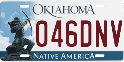 OK license plate 046DNV