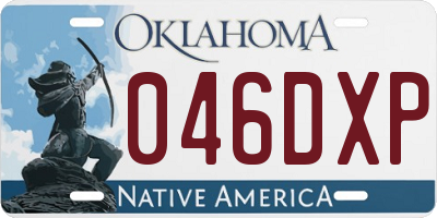 OK license plate 046DXP
