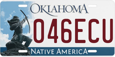 OK license plate 046ECU