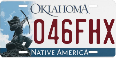 OK license plate 046FHX