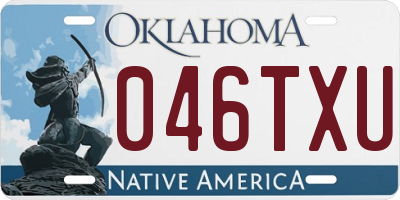 OK license plate 046TXU
