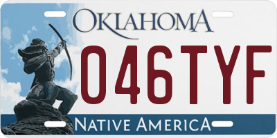 OK license plate 046TYF