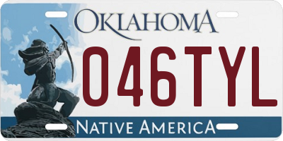 OK license plate 046TYL