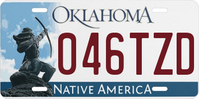 OK license plate 046TZD
