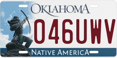OK license plate 046UWV