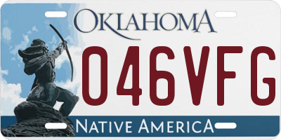 OK license plate 046VFG