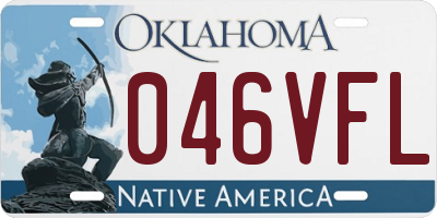 OK license plate 046VFL