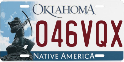 OK license plate 046VQX