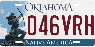 OK license plate 046VRH