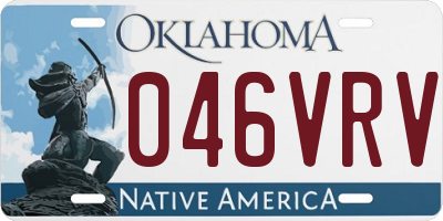 OK license plate 046VRV