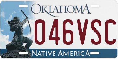 OK license plate 046VSC