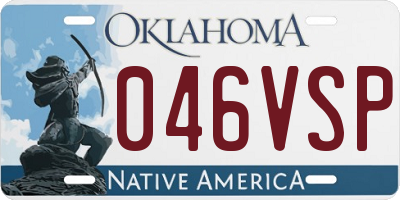 OK license plate 046VSP