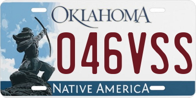 OK license plate 046VSS
