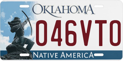 OK license plate 046VTO