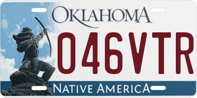 OK license plate 046VTR