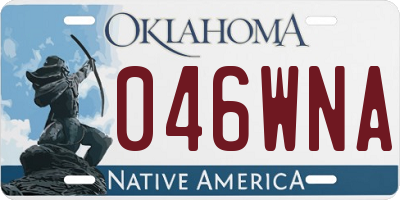 OK license plate 046WNA