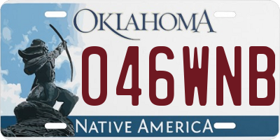 OK license plate 046WNB