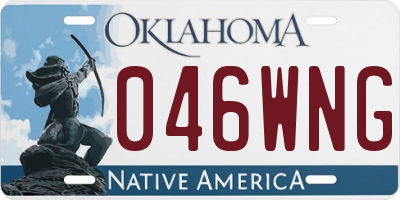 OK license plate 046WNG