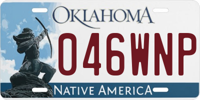 OK license plate 046WNP