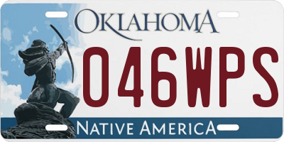 OK license plate 046WPS