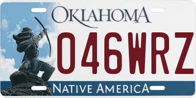 OK license plate 046WRZ