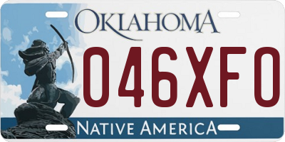 OK license plate 046XFO