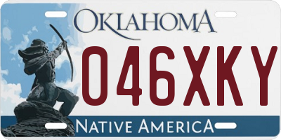 OK license plate 046XKY