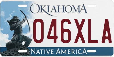 OK license plate 046XLA