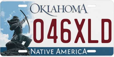 OK license plate 046XLD