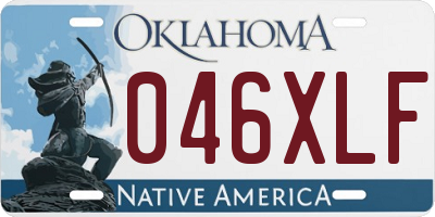 OK license plate 046XLF