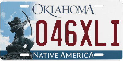 OK license plate 046XLI