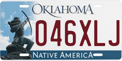 OK license plate 046XLJ