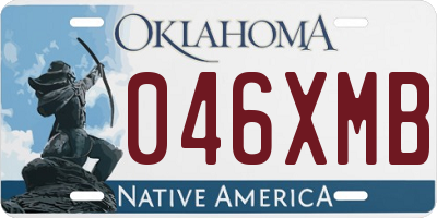 OK license plate 046XMB