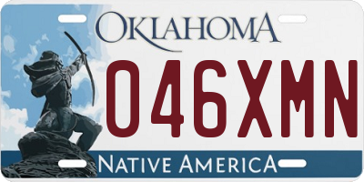 OK license plate 046XMN