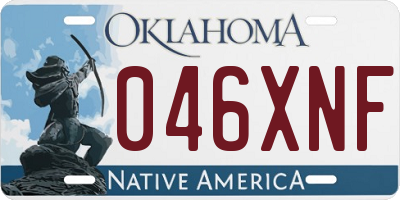 OK license plate 046XNF