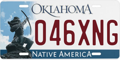 OK license plate 046XNG