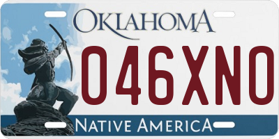 OK license plate 046XNO