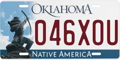 OK license plate 046XOU