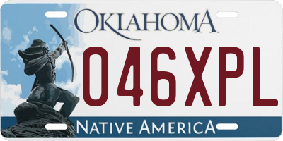 OK license plate 046XPL