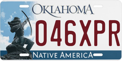 OK license plate 046XPR