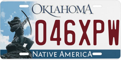 OK license plate 046XPW
