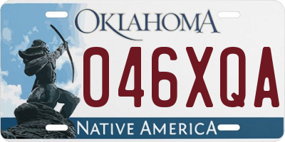 OK license plate 046XQA