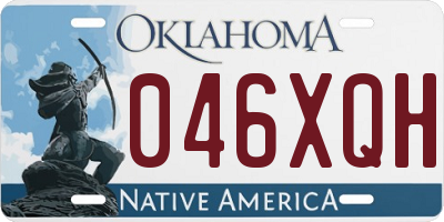 OK license plate 046XQH