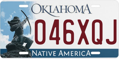 OK license plate 046XQJ