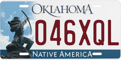 OK license plate 046XQL