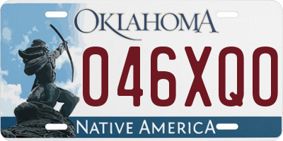 OK license plate 046XQO