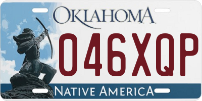 OK license plate 046XQP