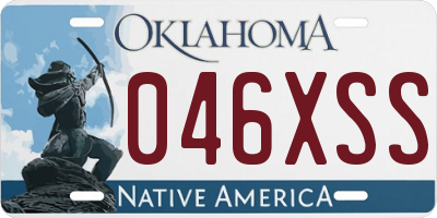 OK license plate 046XSS