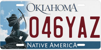 OK license plate 046YAZ